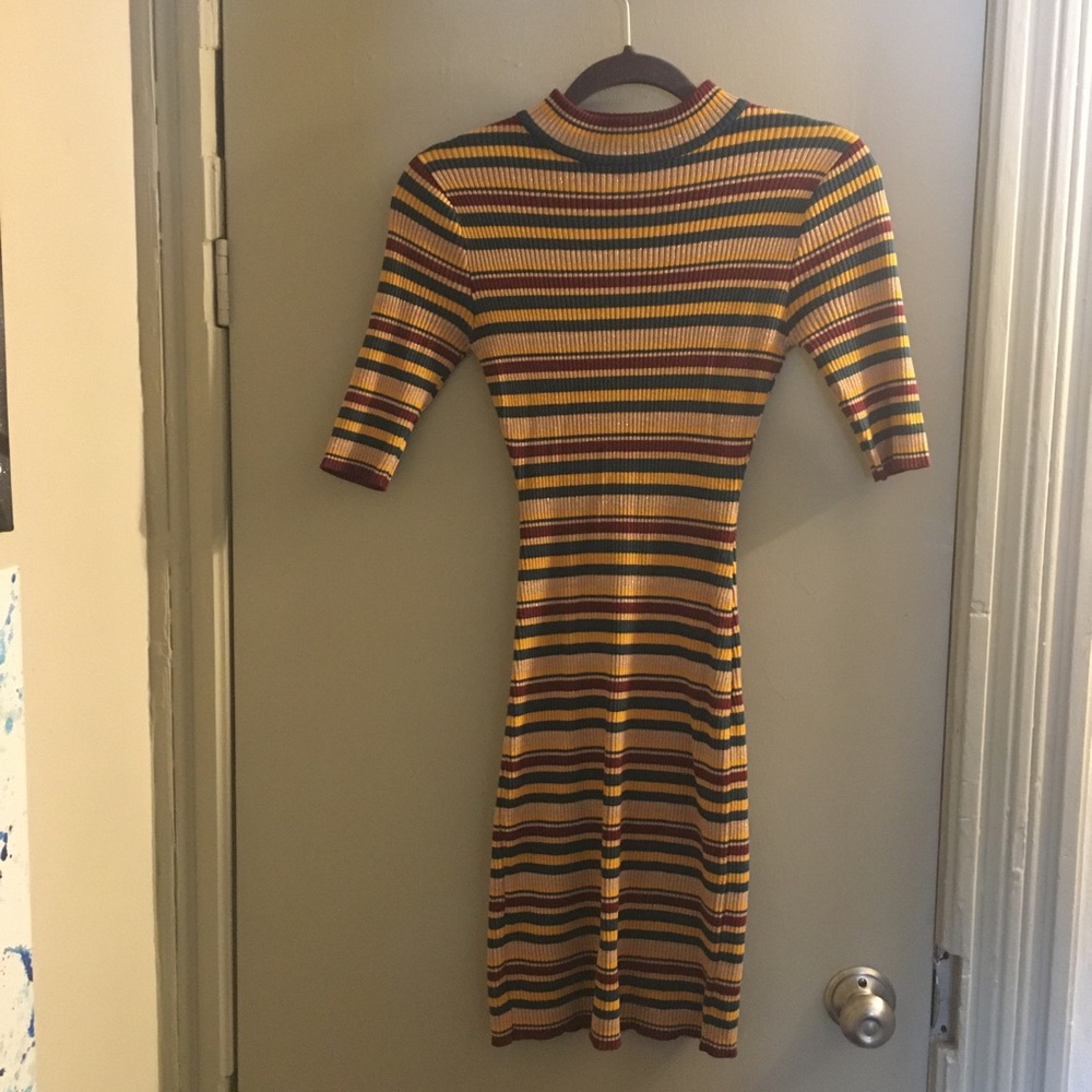 Striped Short Sleeve Dress